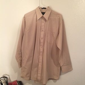 🎉💰Salvatore Pellegrino  tan button shirt 17/32